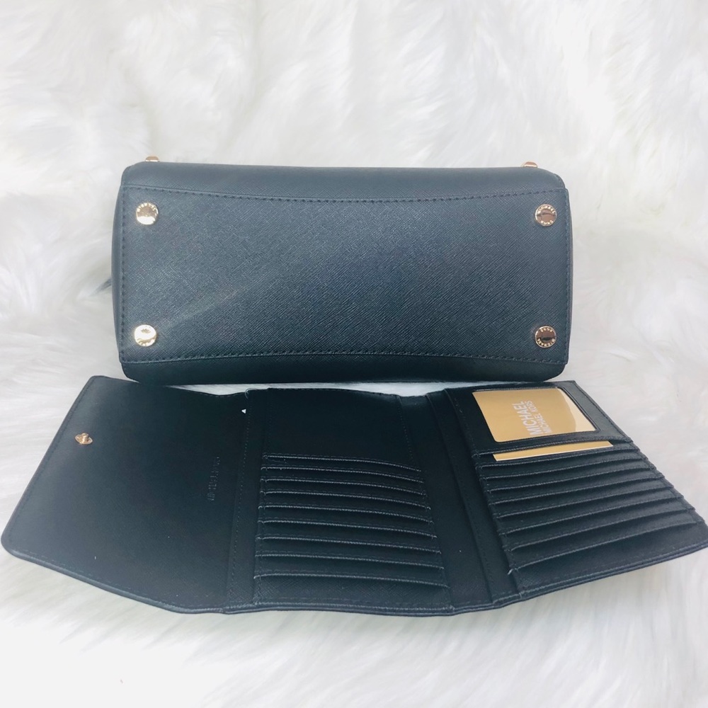 3PCS Michael Kors Ciara MD Stud Satchel Wallet Set - Picture 5 of 8